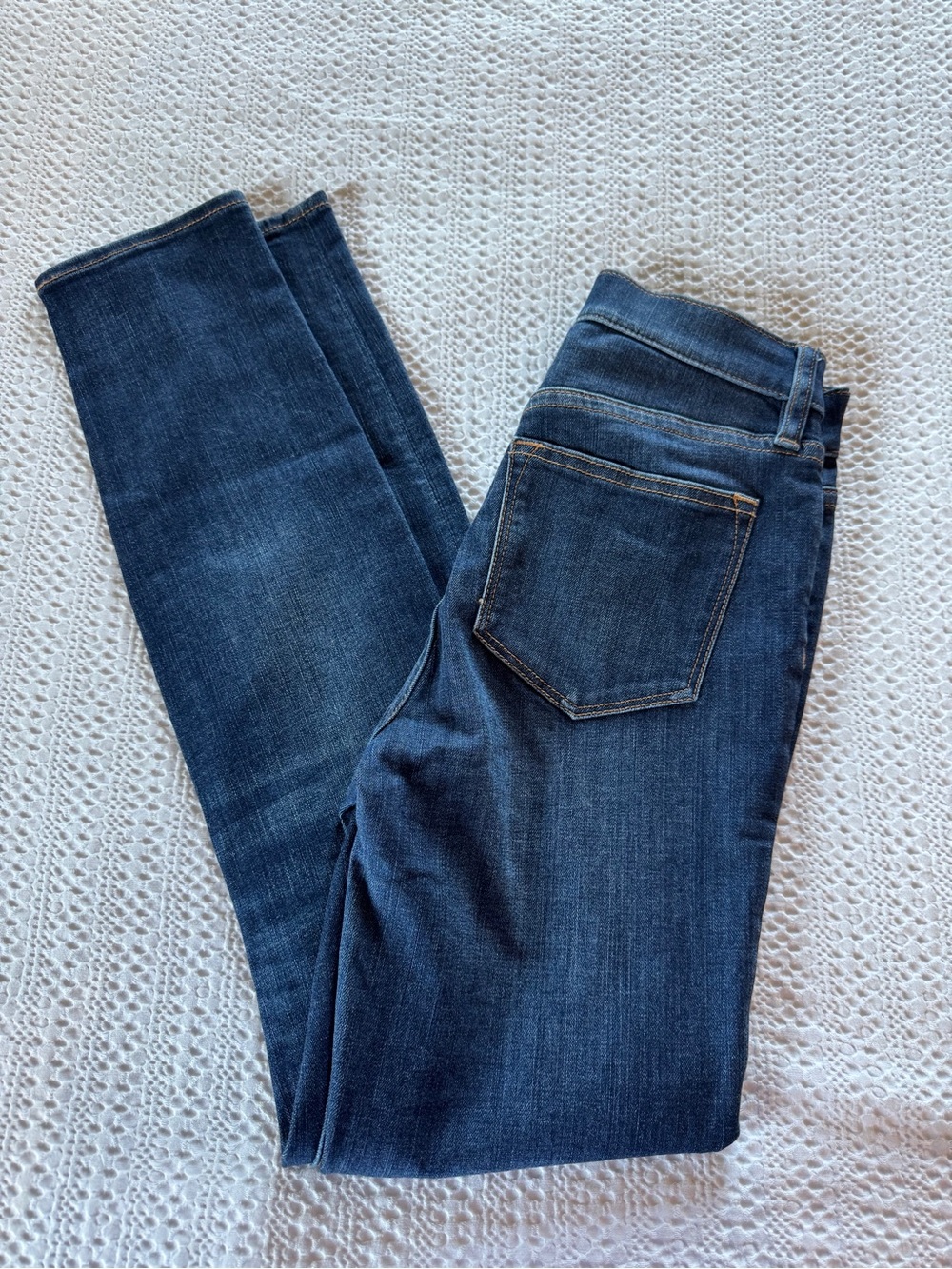 J. Crew Factory Dark Indigo Skinny Straight-Leg Stretch Jeans size 25